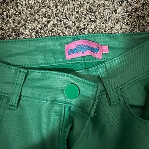 Green Edikted leather pants